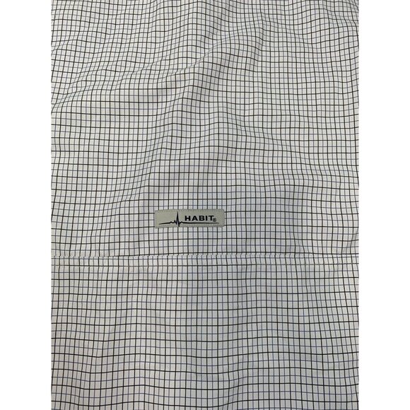 Habit Men's Medium Dockside Check Black-Colony Blue Short Sleeve Shirt - Picture 9 of 10